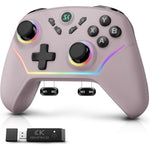 ZD ISHAKO wireless gaming controller front view in metallic berry powder color.