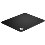 SteelSeries QcK Edge Medium gaming mouse pad top view showing smooth black cloth surface