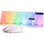 Chonchow RGB gaming keyboard and mouse combo front view