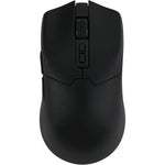 EPOMAKER Click wireless gaming mouse black front perspective showcasing its symmetrical ergonomic shape.