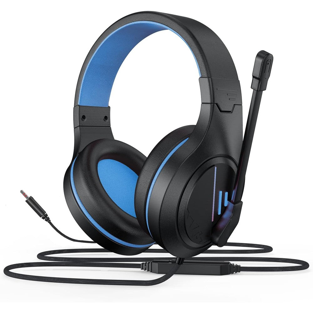 Anivia MH601 Blue Wired Gaming Headset front profile view
