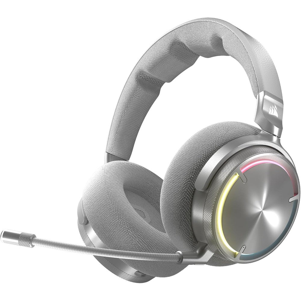 Corsair Virtuoso Max Wireless Gaming Headset silver front view
