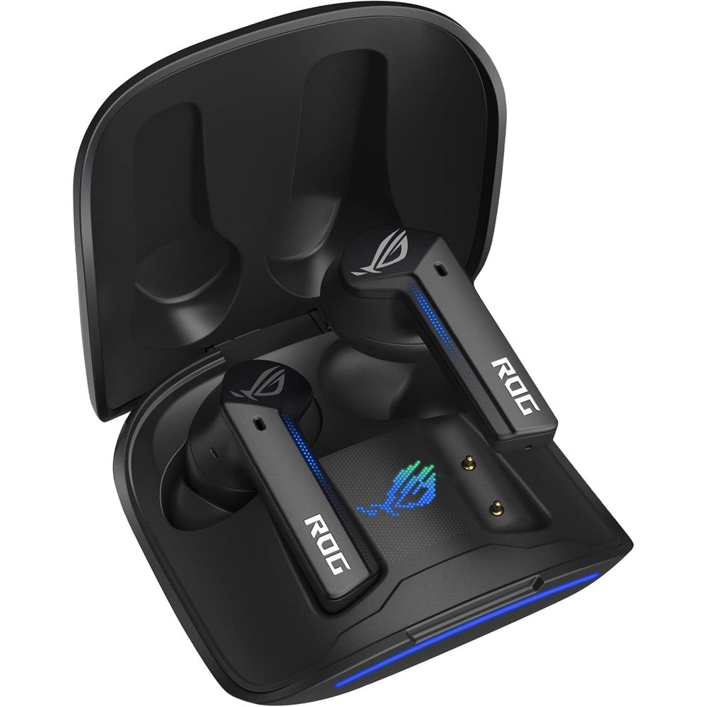 Asus ROG Cetra True Wireless Gaming Earbuds black front view