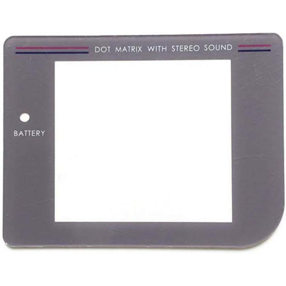 Rowsmau Game Boy DMG-01 replacement glass screen lens front view for retro console restoration.