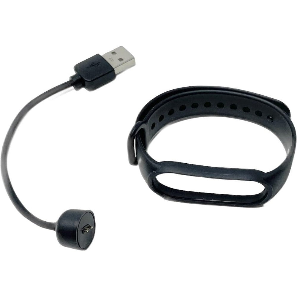 Datel Go-Tcha Classic Replacement Wristband and Charging Cable pack front view showing the black silicone strap and USB dock.
