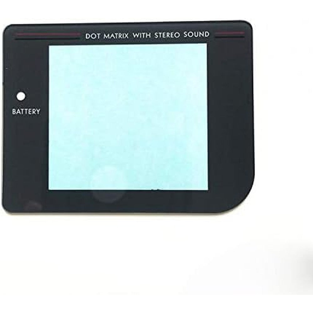 CheckReality Game Boy DMG original replacement glass screen lens front view showing dark grey border