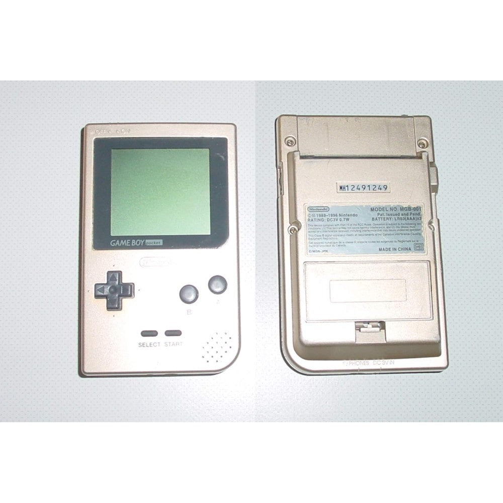 Nintendo Game Boy Pocket Gold handheld console front view