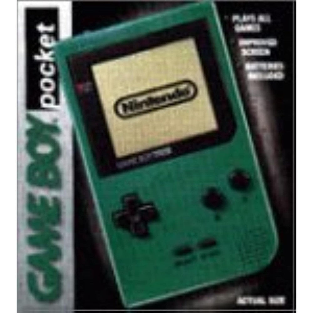 Nintendo GameBoy Pocket Green handheld video game console front view