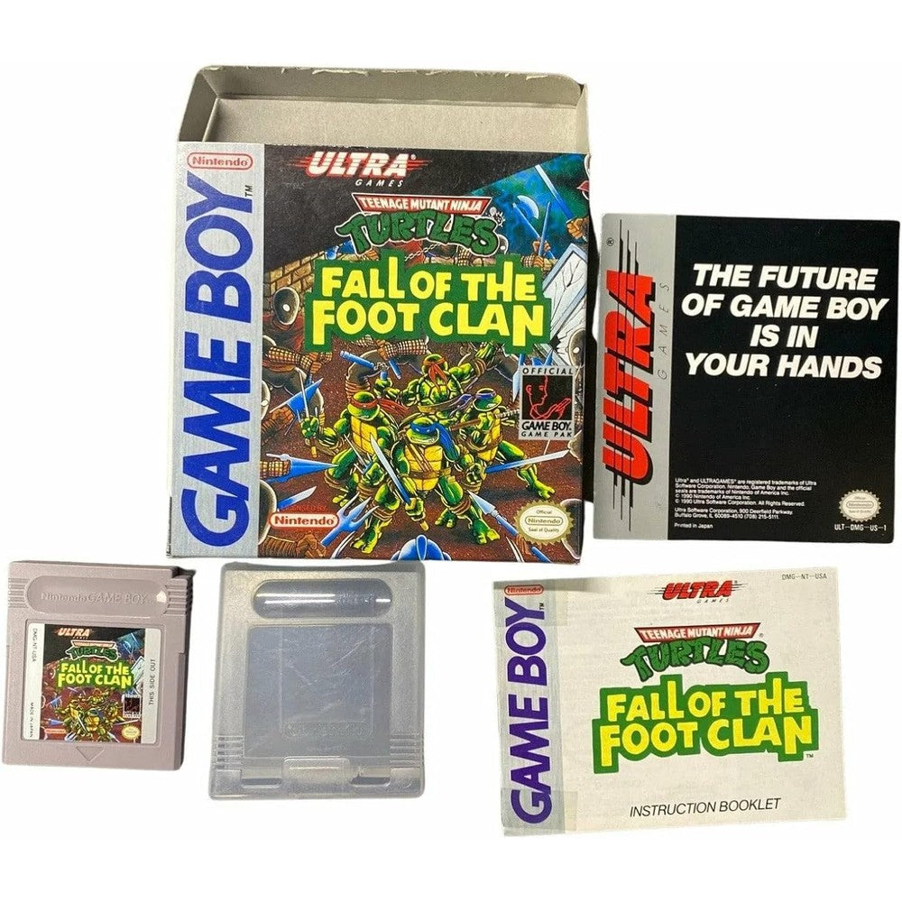 Konami Teenage Mutant Ninja Turtles Fall of the Foot Clan Game Boy box front view vintage video game