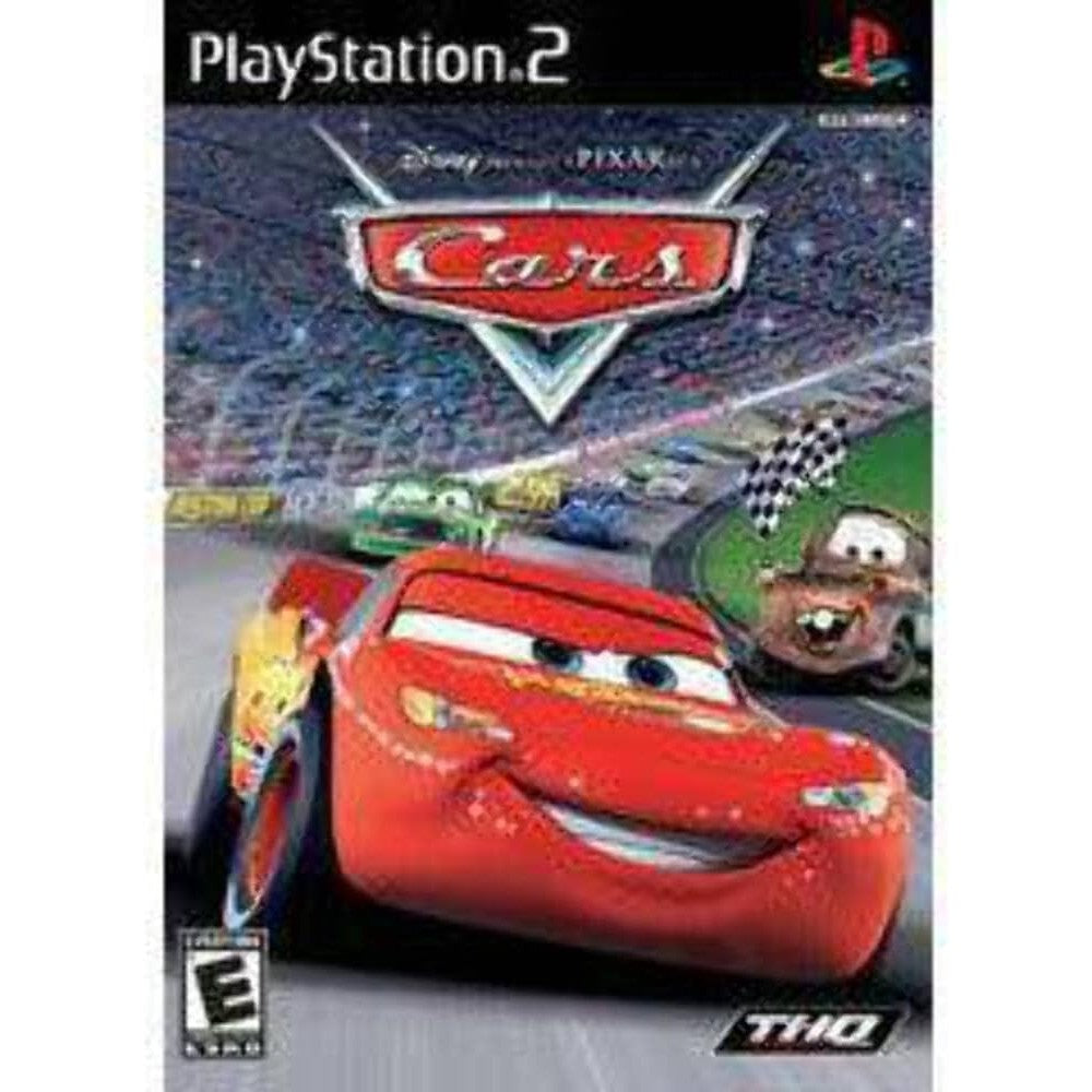 THQ Disney Pixar Cars PlayStation 2 video game front view authentic imported retro software