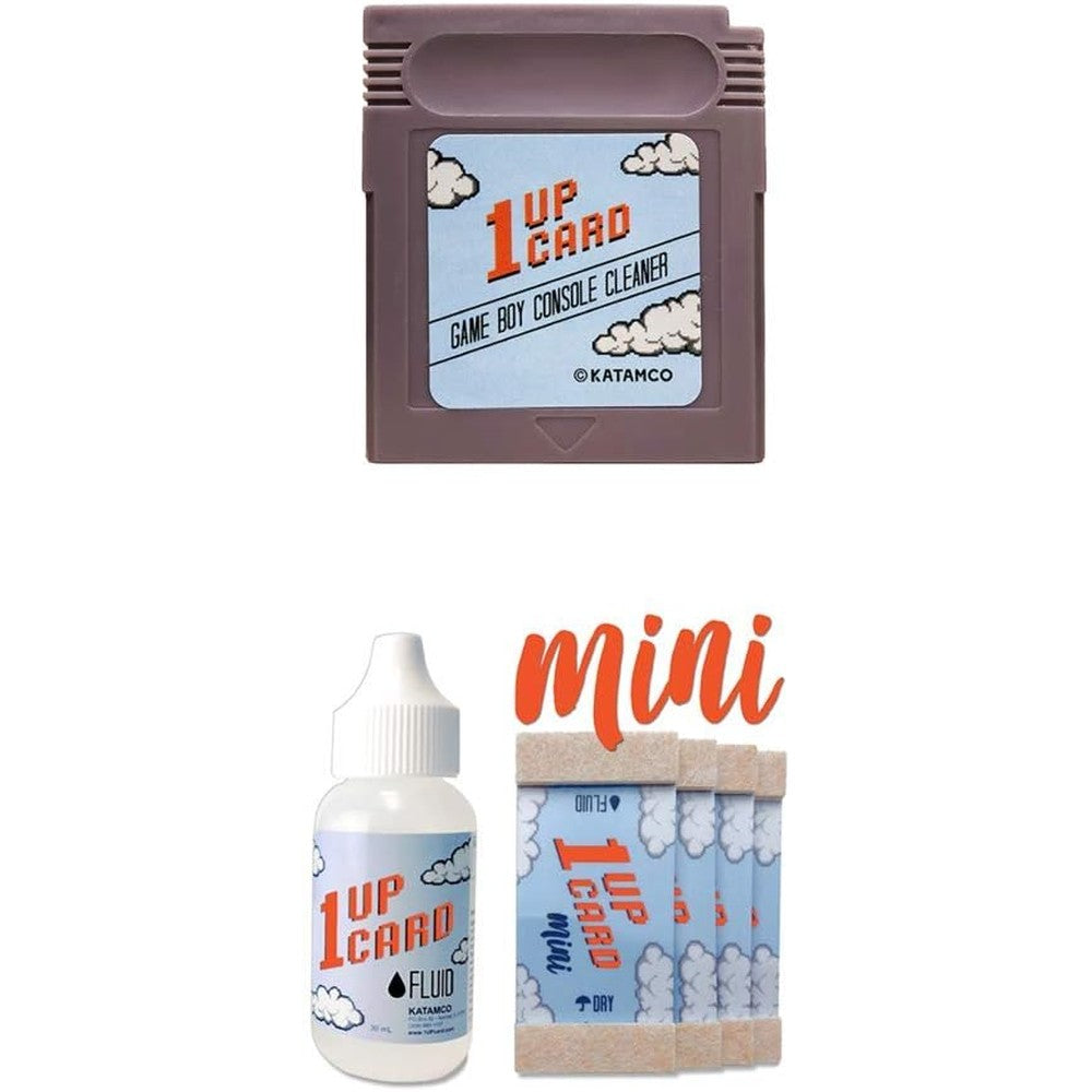 1UPcard retro gaming cartridge cleaning kit combo front view display