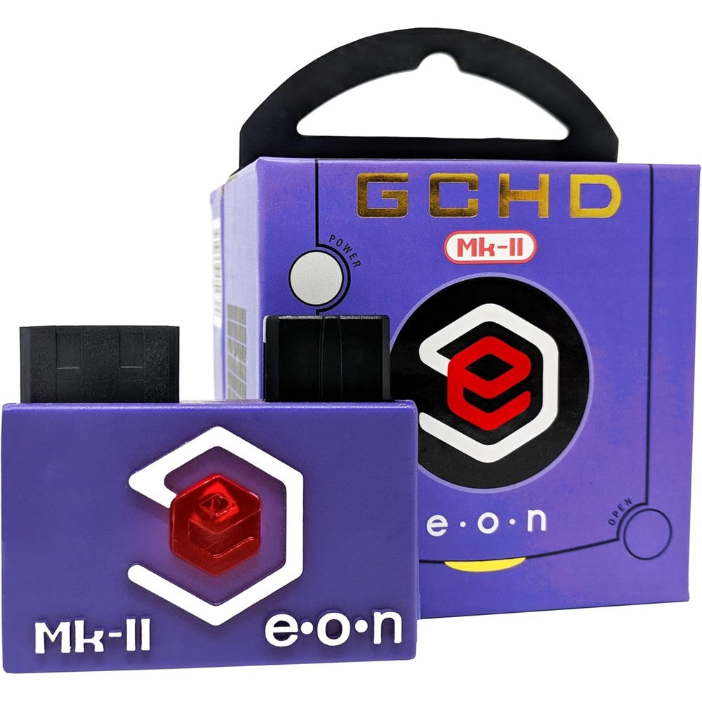 EON GCHD Mk-II Gamecube HD Adapter front view showing Indigo color styling