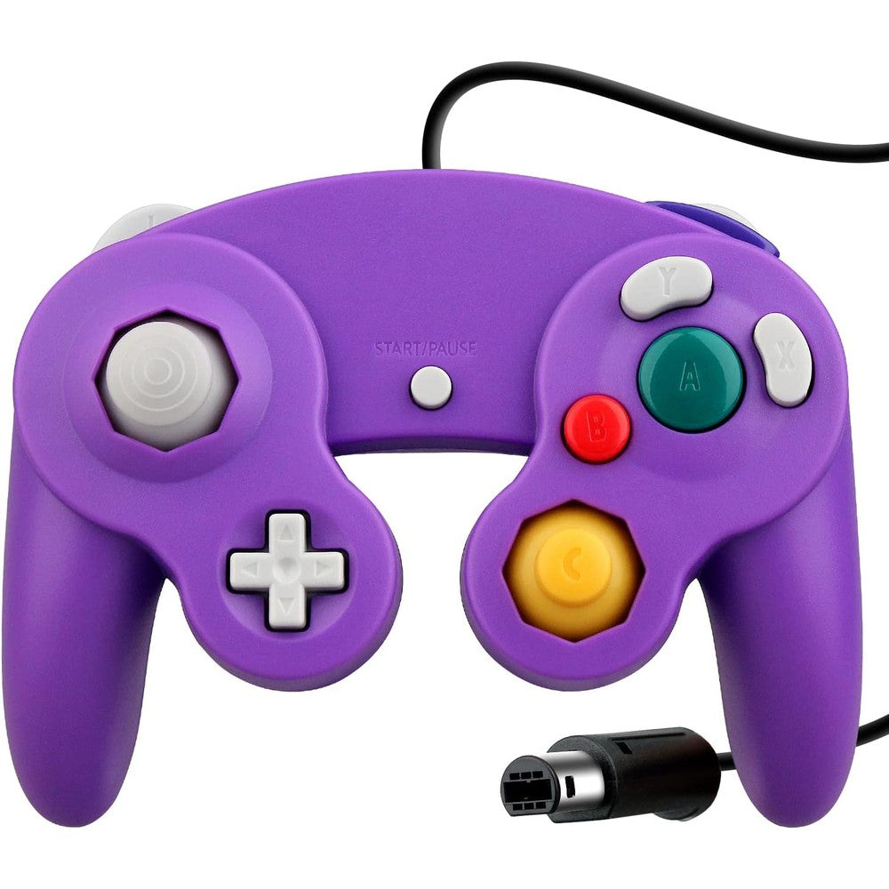 OSTENT wired shock game controller front view purple color gamepad for retro gaming