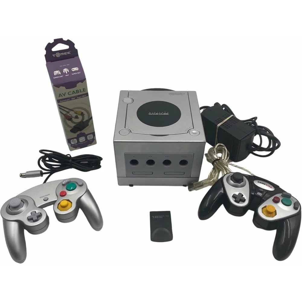 Nintendo Gamecube Platinum Console front view with original branding.