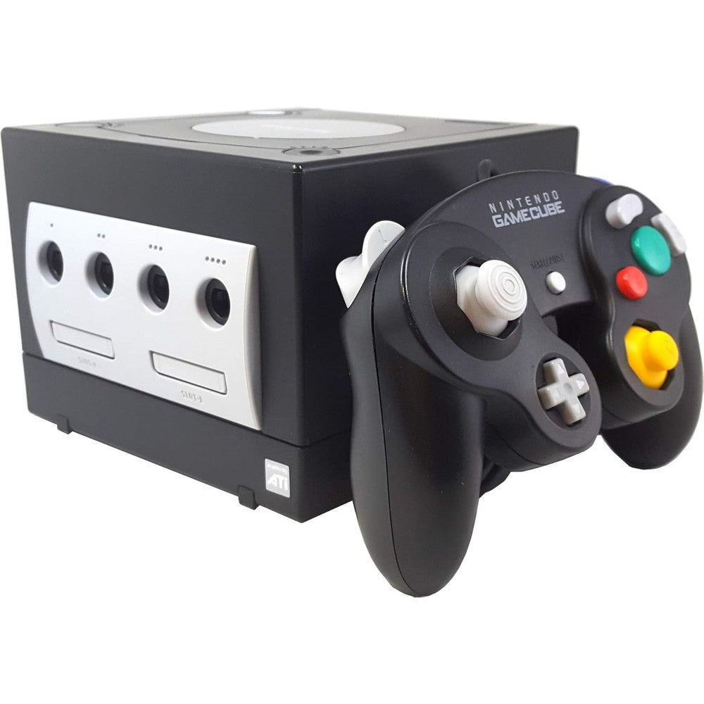 Nintendo Gamecube Console Black front view retro gaming system
