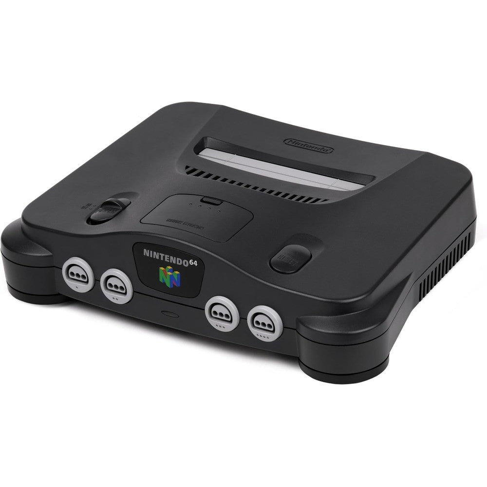 Nintendo 64 System Video Game Console authentic retro gaming system front view.