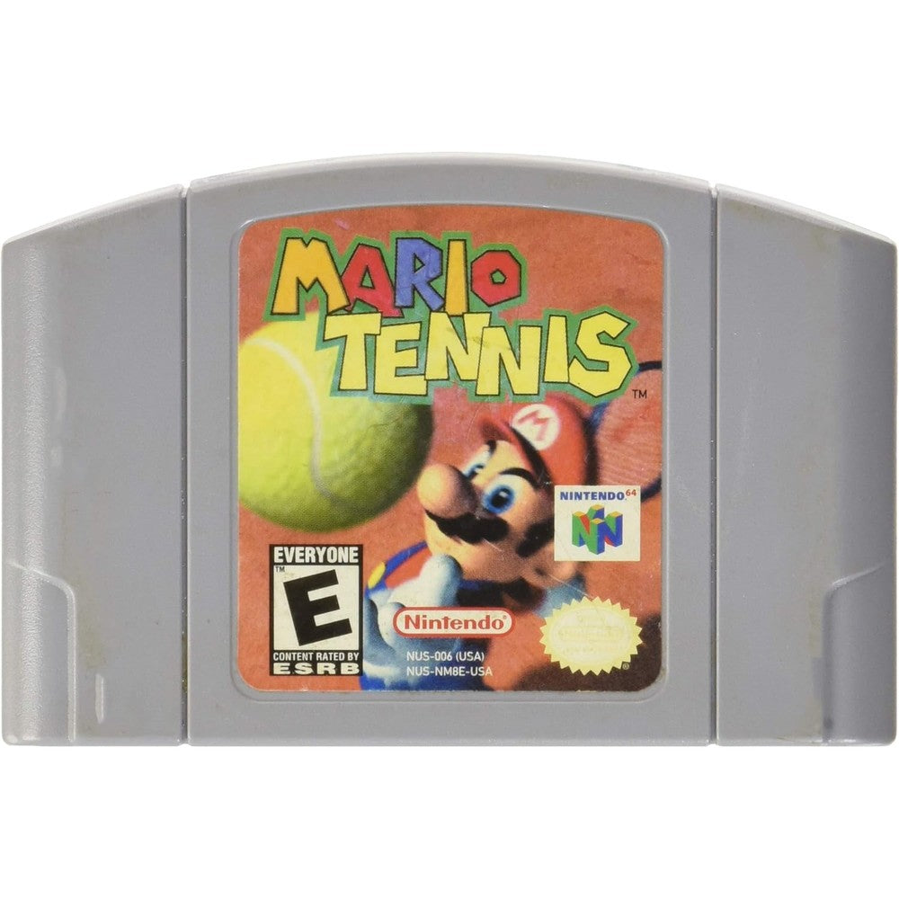 Nintendo Mario Tennis N64 front view of game cartridge