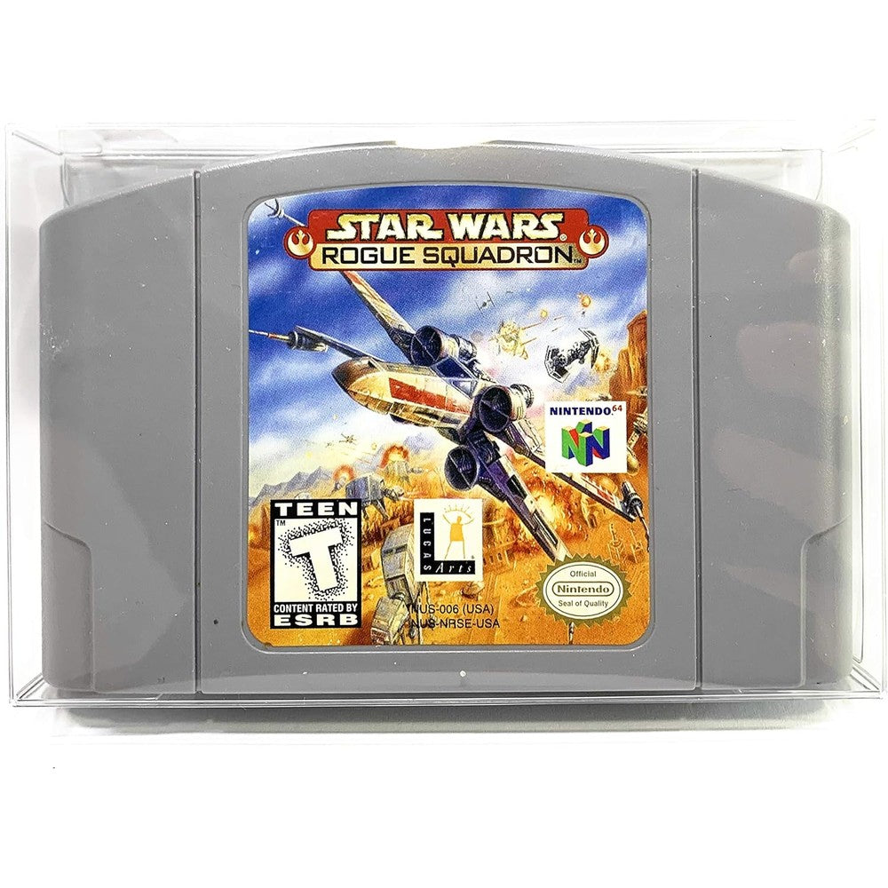 Nintendo Star Wars Rogue Squadron N64 front view of authentic cartridge