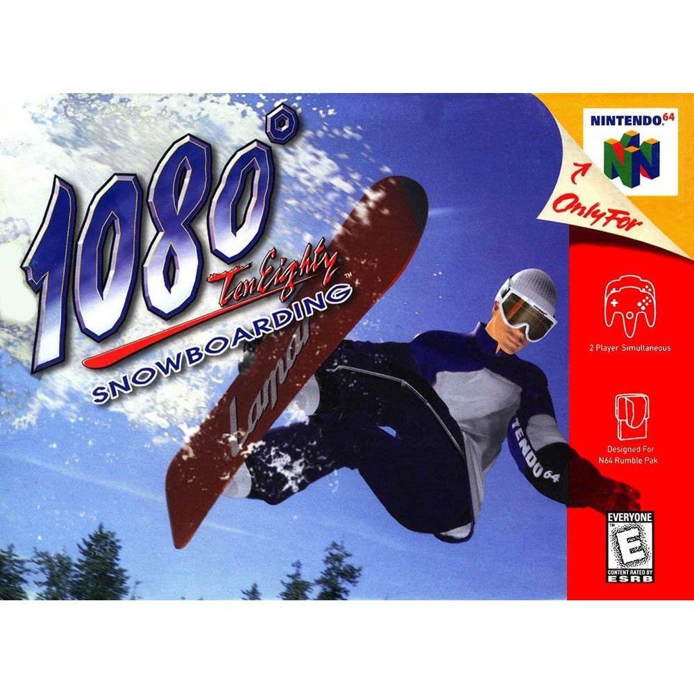 Nintendo 1080 Snowboarding N64 game box art front view
