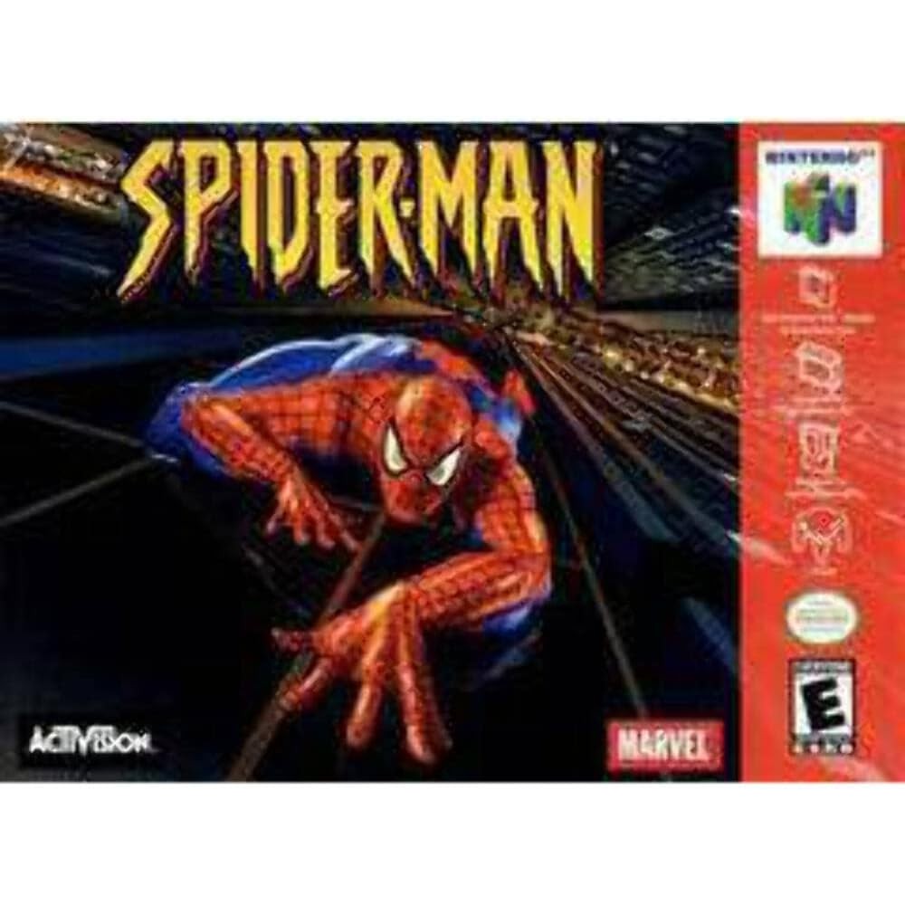 Megahitvideogames Spider-Man Nintendo 64 front box art authentic retro game