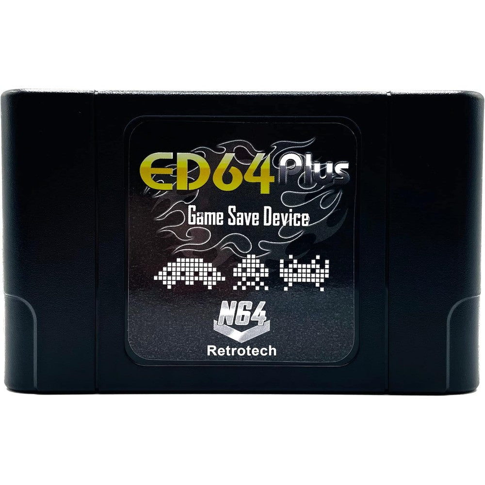 Retrotech ED64 Plus 340 In 1 multi game cartridge front view for Nintendo N64 console