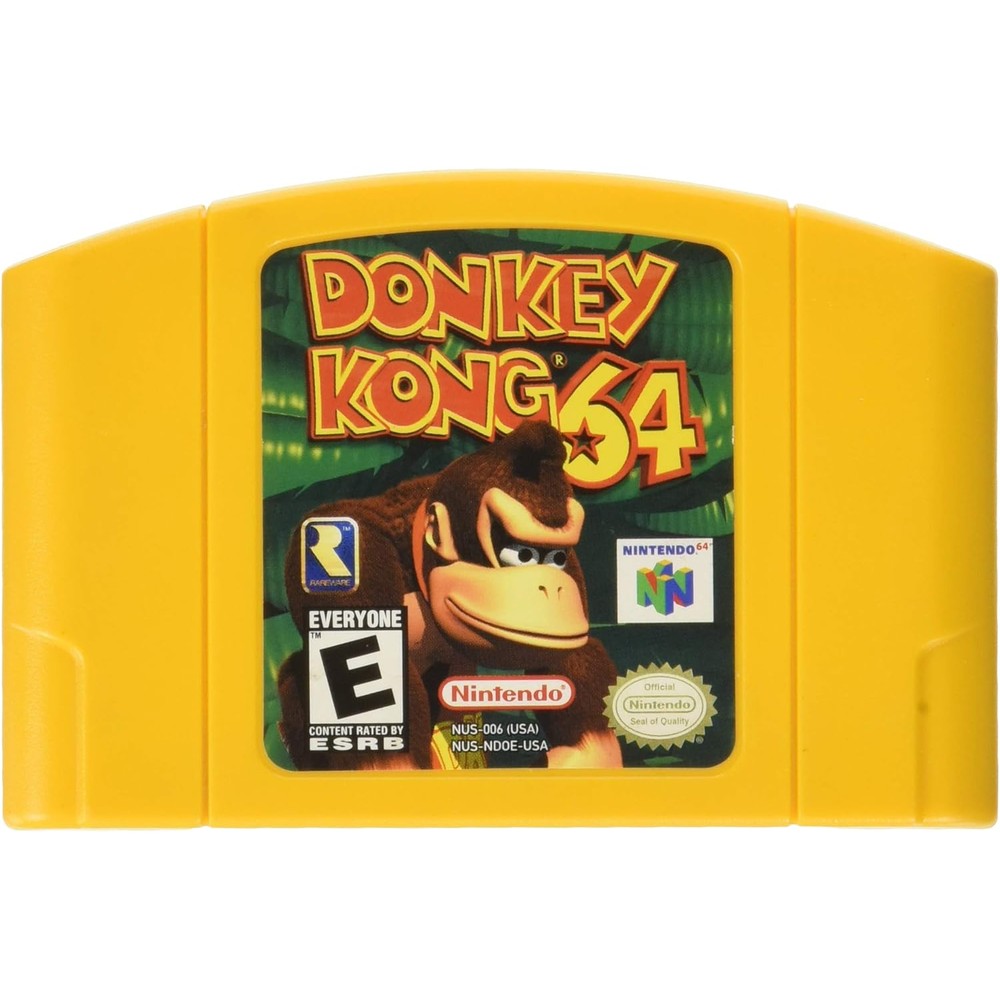 Nintendo 64 Donkey Kong 64 game cartridge front view