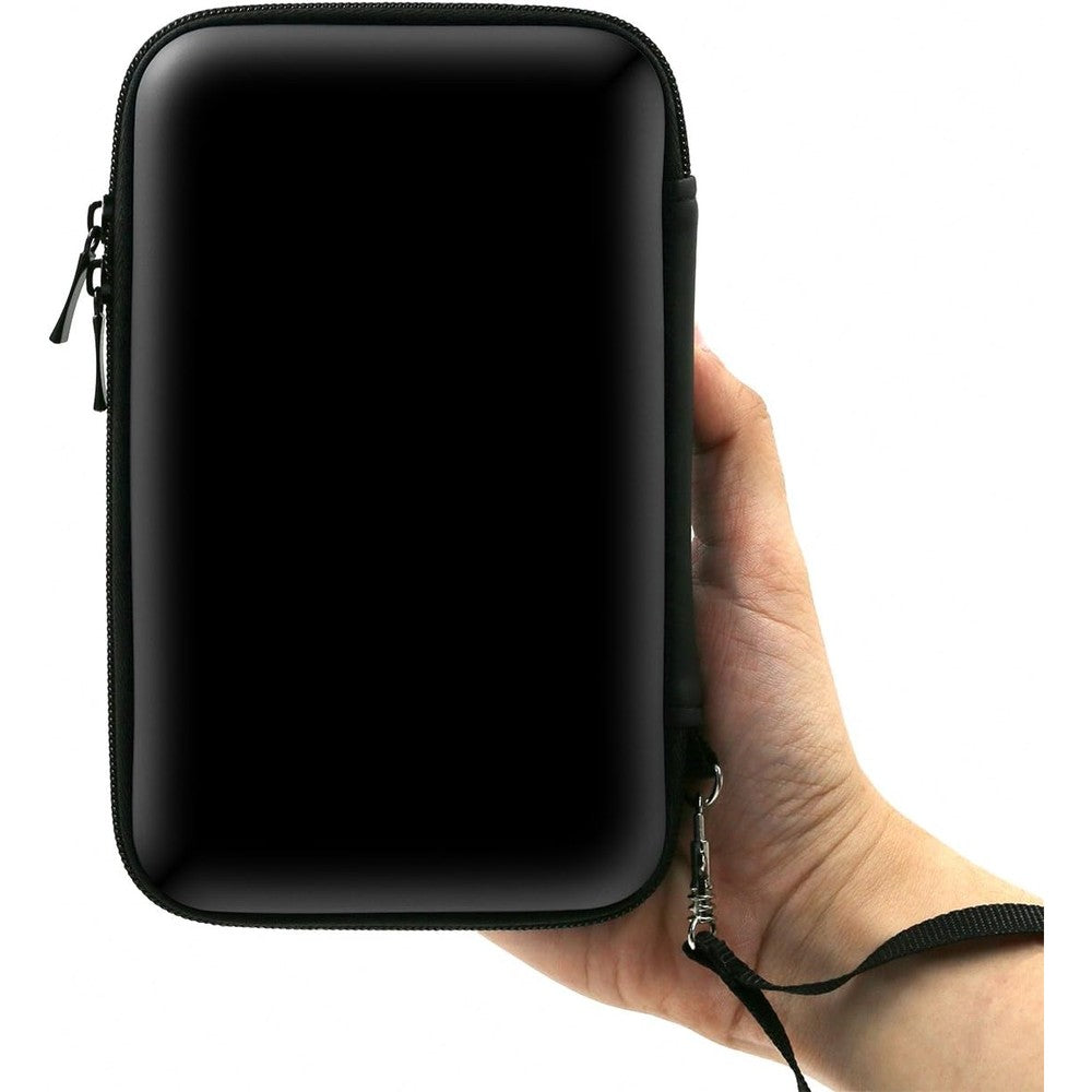 ADVcer 3DS Case authentic protective EVA hard shell front view in black color