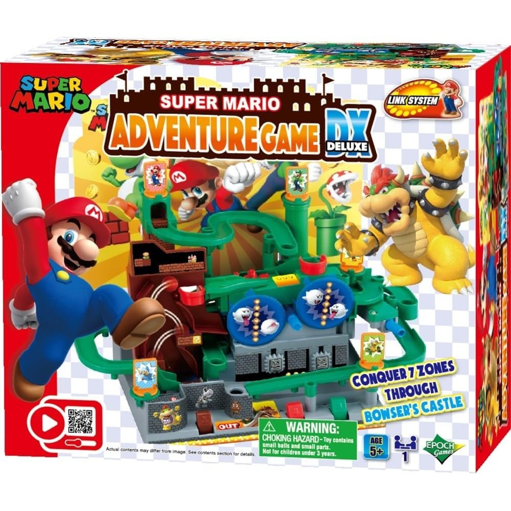 EPOCH Super Mario Adventure Game DX packaging and front tabletop view