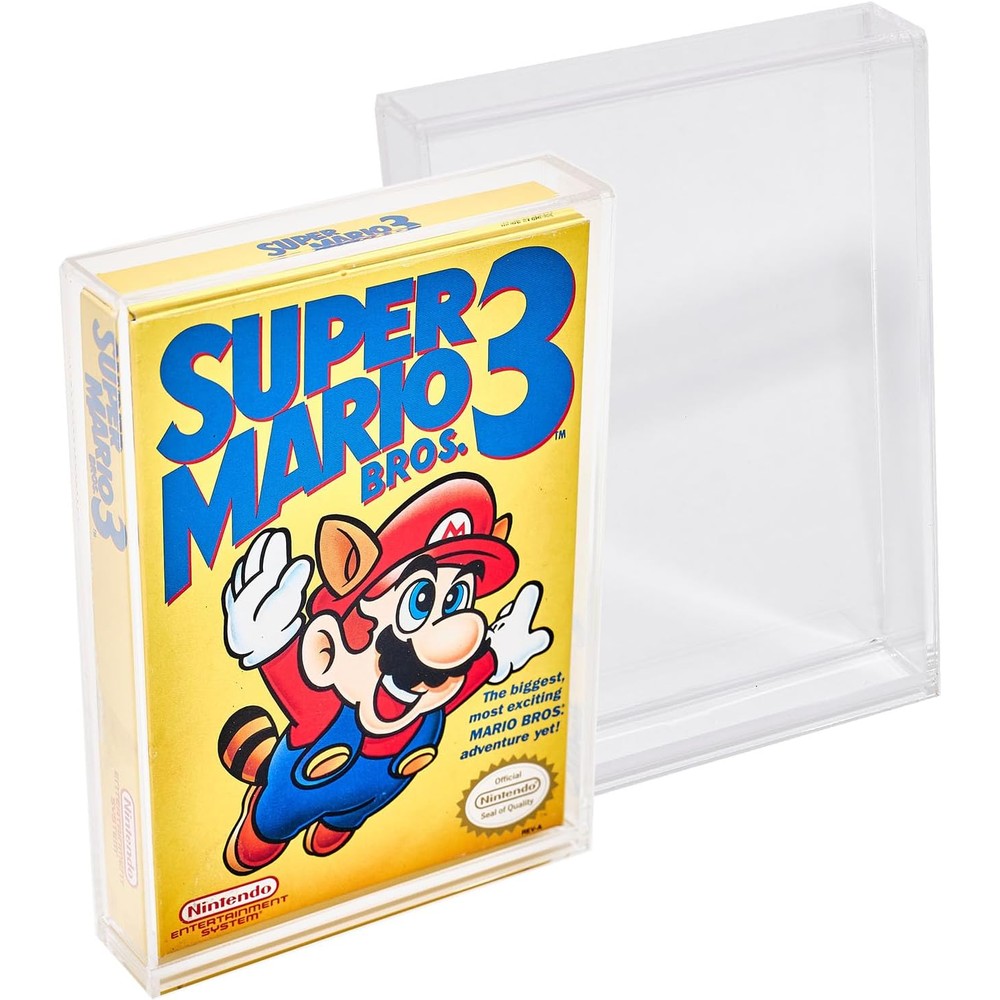 Platinum Protectors acrylic display case for Nintendo NES front view