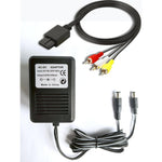 Heorld SNES Power Supply and AV Cable bundle front view
