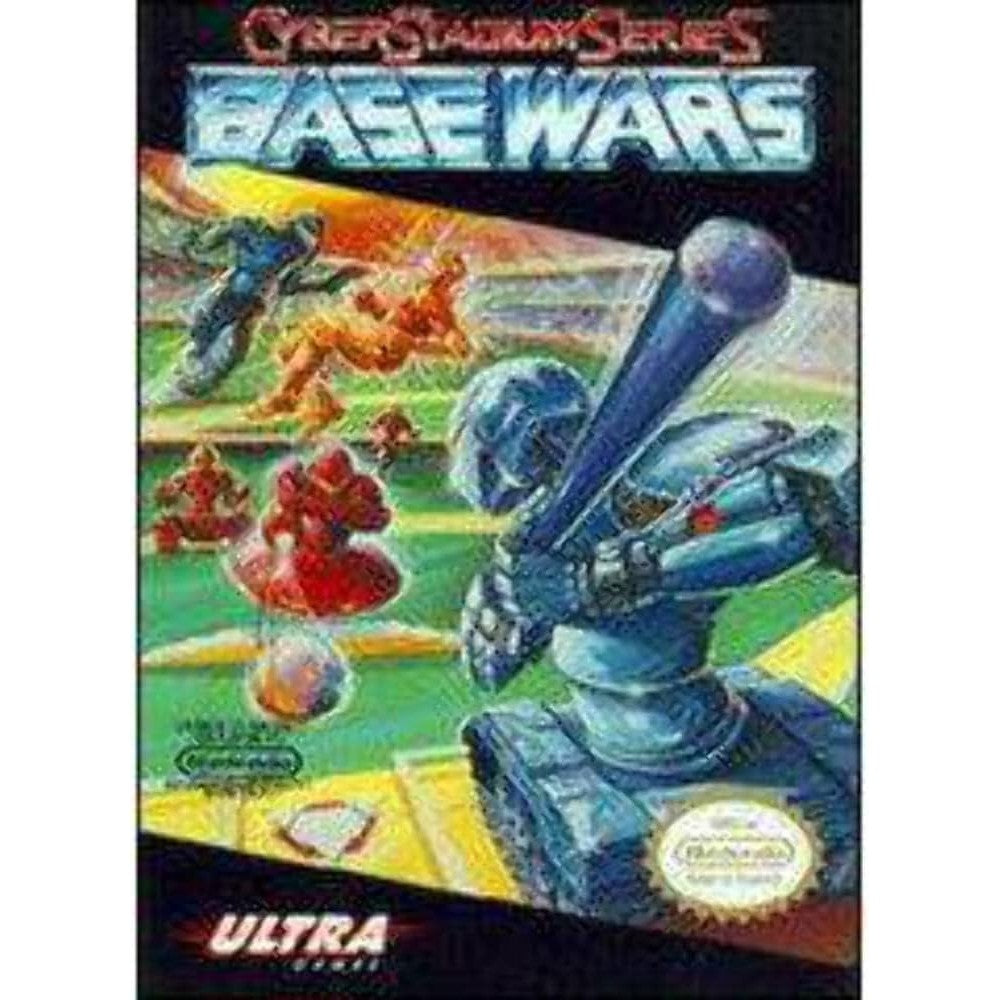 Konami Cyber Stadium Series Base Wars Nintendo NES game cartridge front view