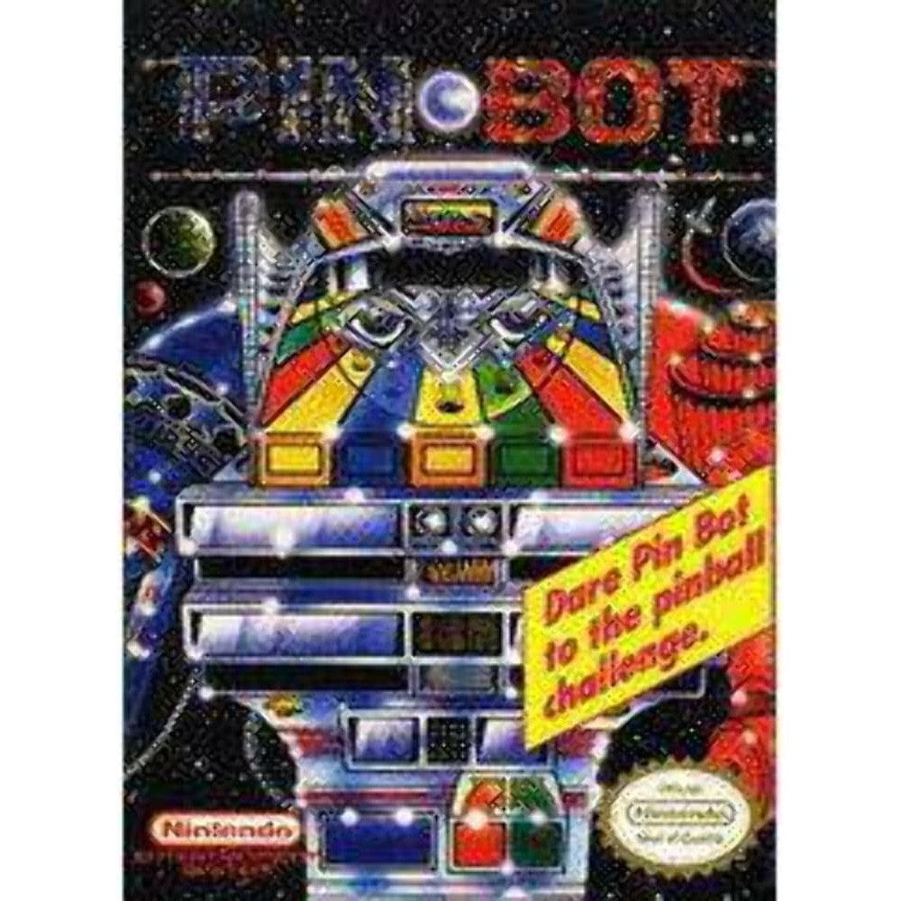 Nintendo Pin Bot NES game cartridge front view authentic retro video game