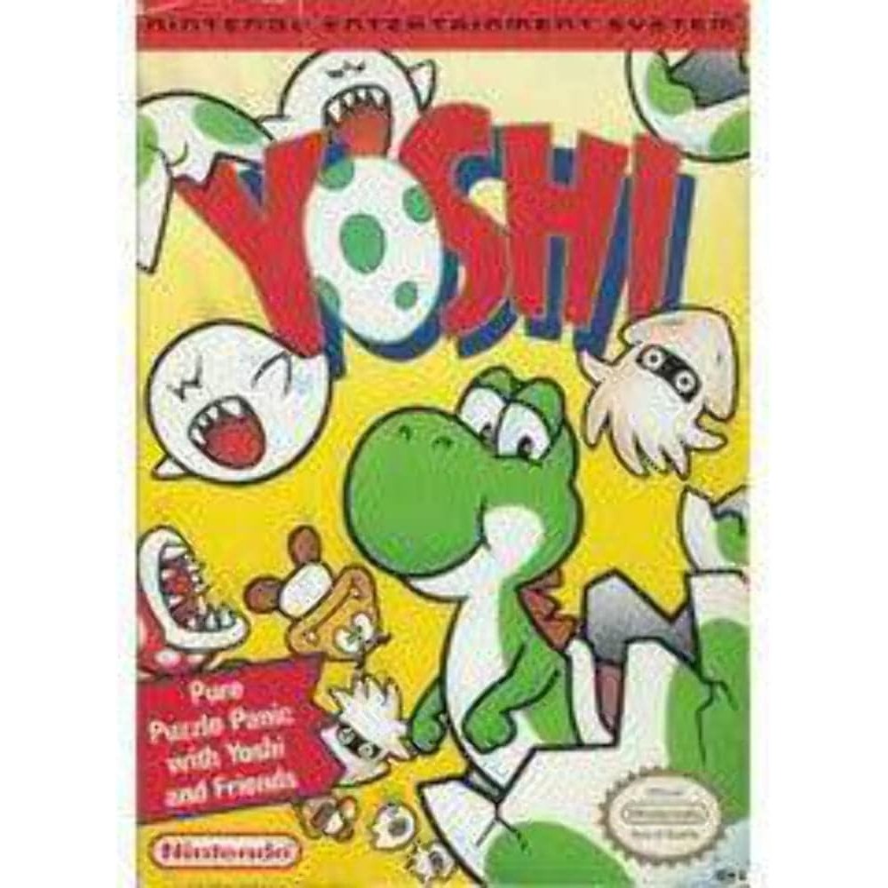 Nintendo Yoshi NES game cartridge front view authentic retro video game