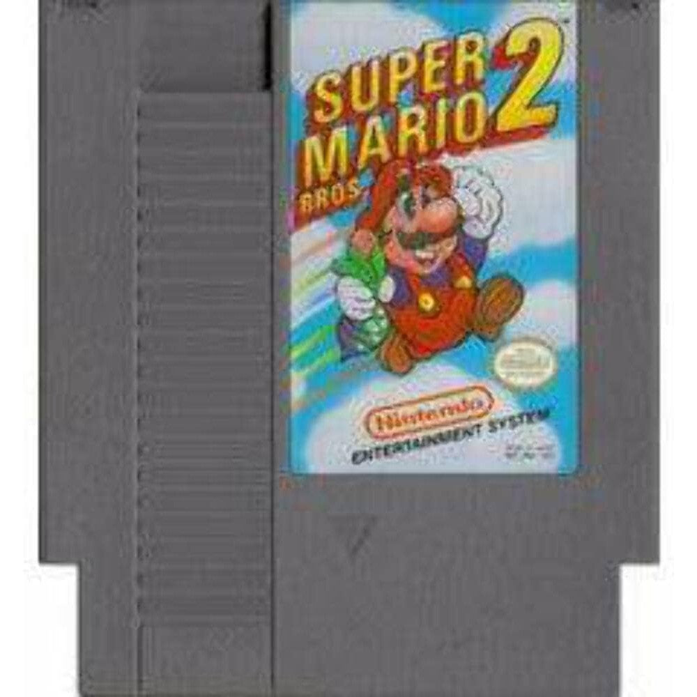 Mongousretro Super Mario Bros 2 NES cartridge front view authentic vintage video game