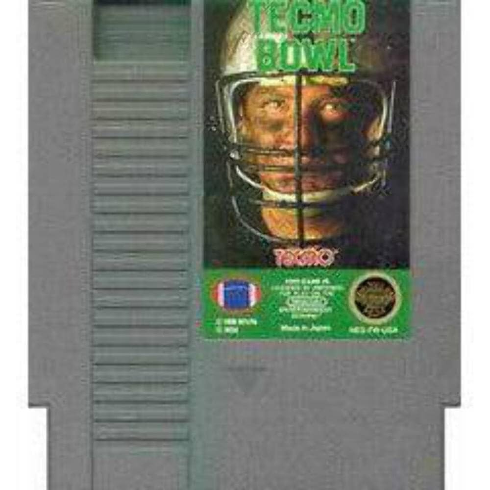 Tecmo Bowl Nintendo NES game cartridge front view