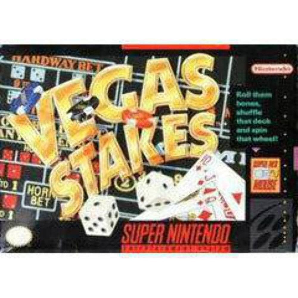 Nintendo Vegas Stakes SNES game box front view retro video game