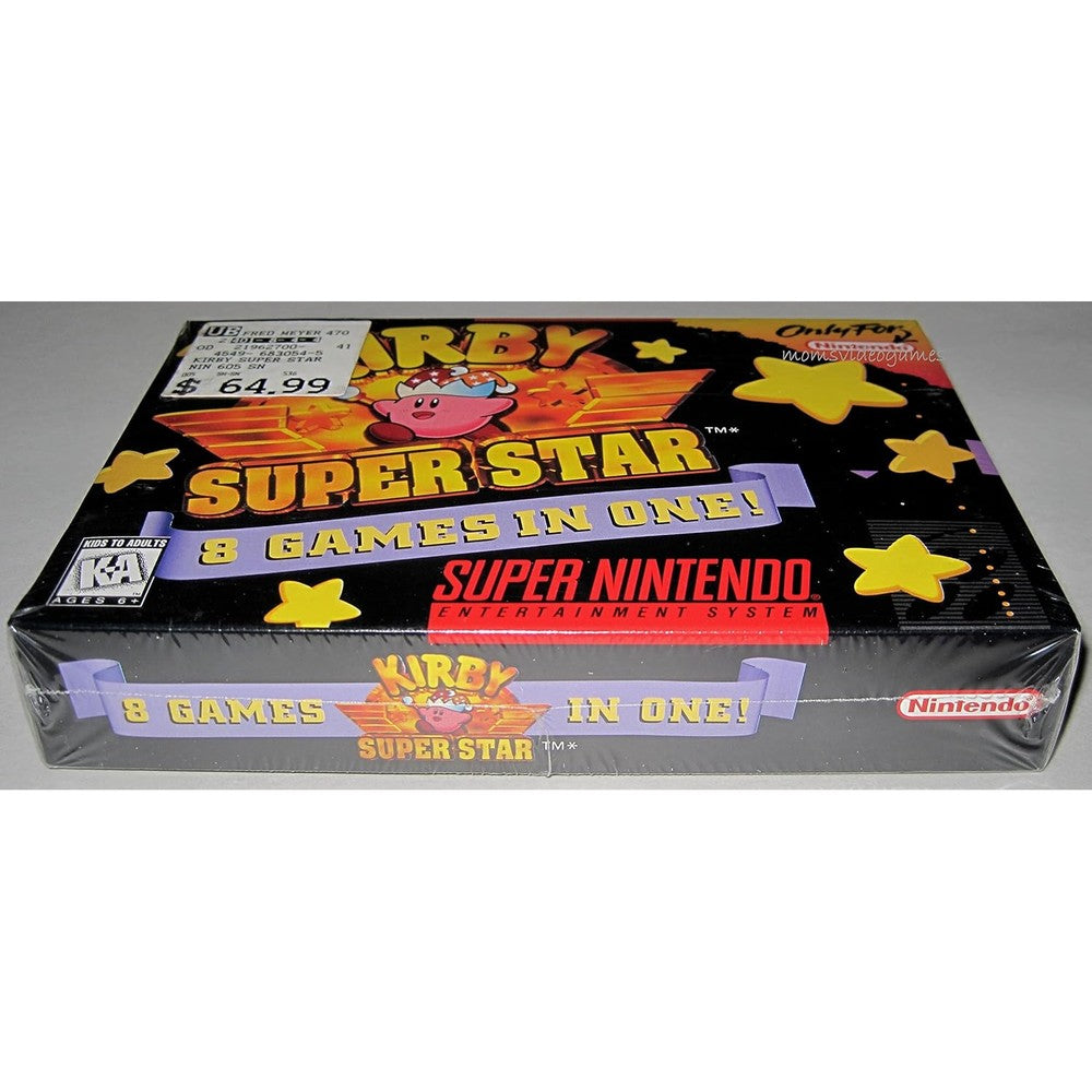 Nintendo Kirby Super Star SNES game cartridge front view