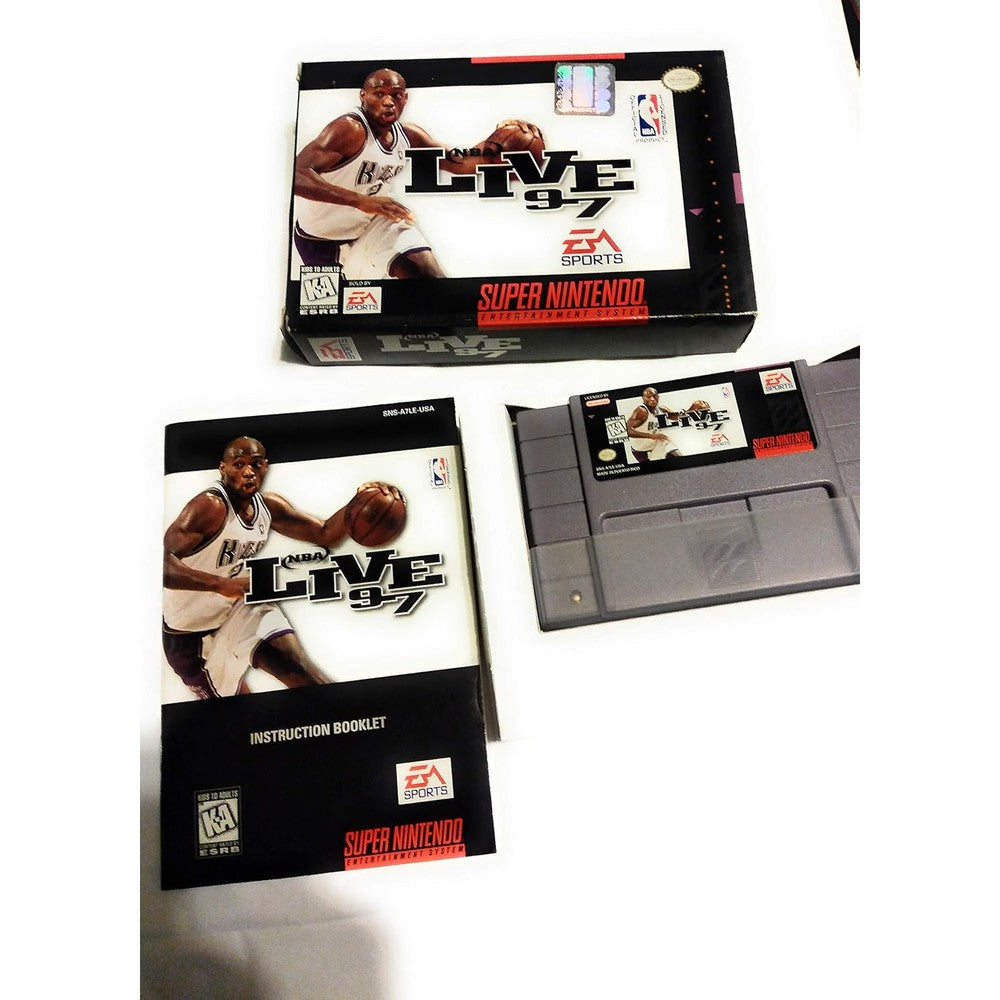 Nintendo NBA Live 97 SNES front view authentic retro game