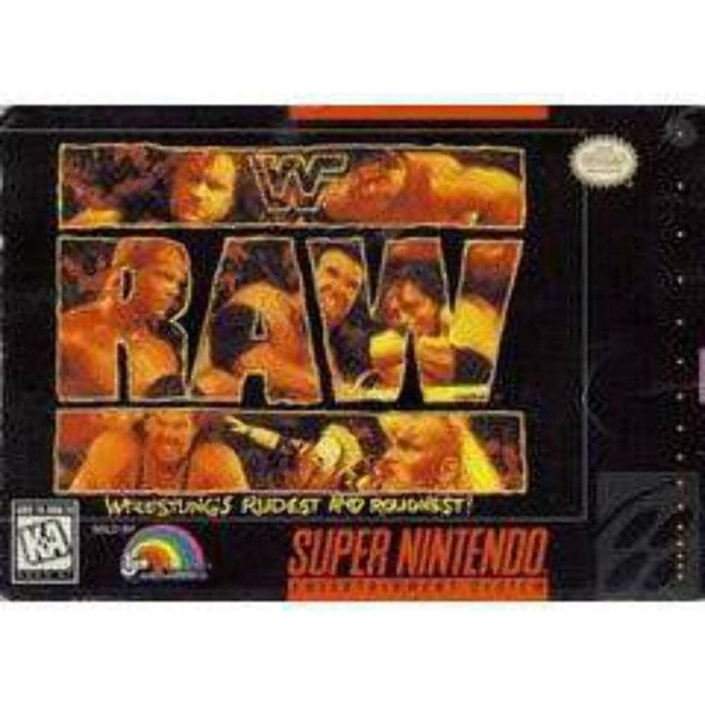 WWF Raw Nintendo Super Nintendo Entertainment System 1994 Authentic USA Import Professional Wrestling Video Game - Image 1