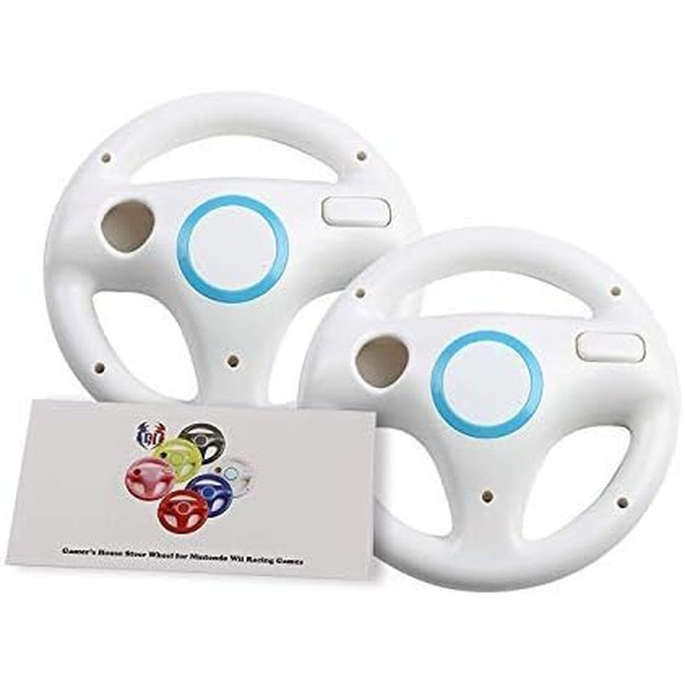 GH Mario Kart steering wheel attachment original white twin pack front view