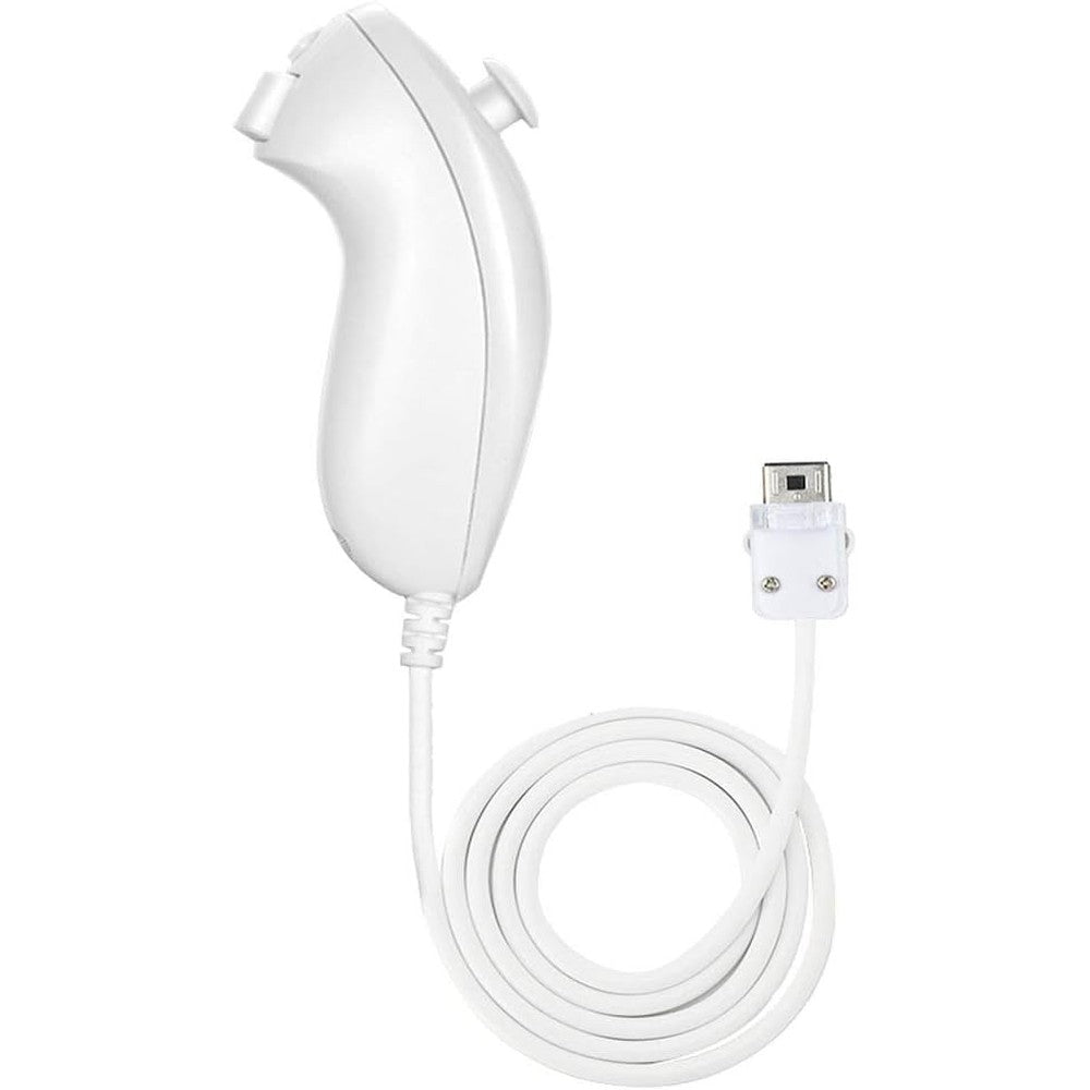 NC Wii Nunchuck controller joystick white front view gaming replacement accessory