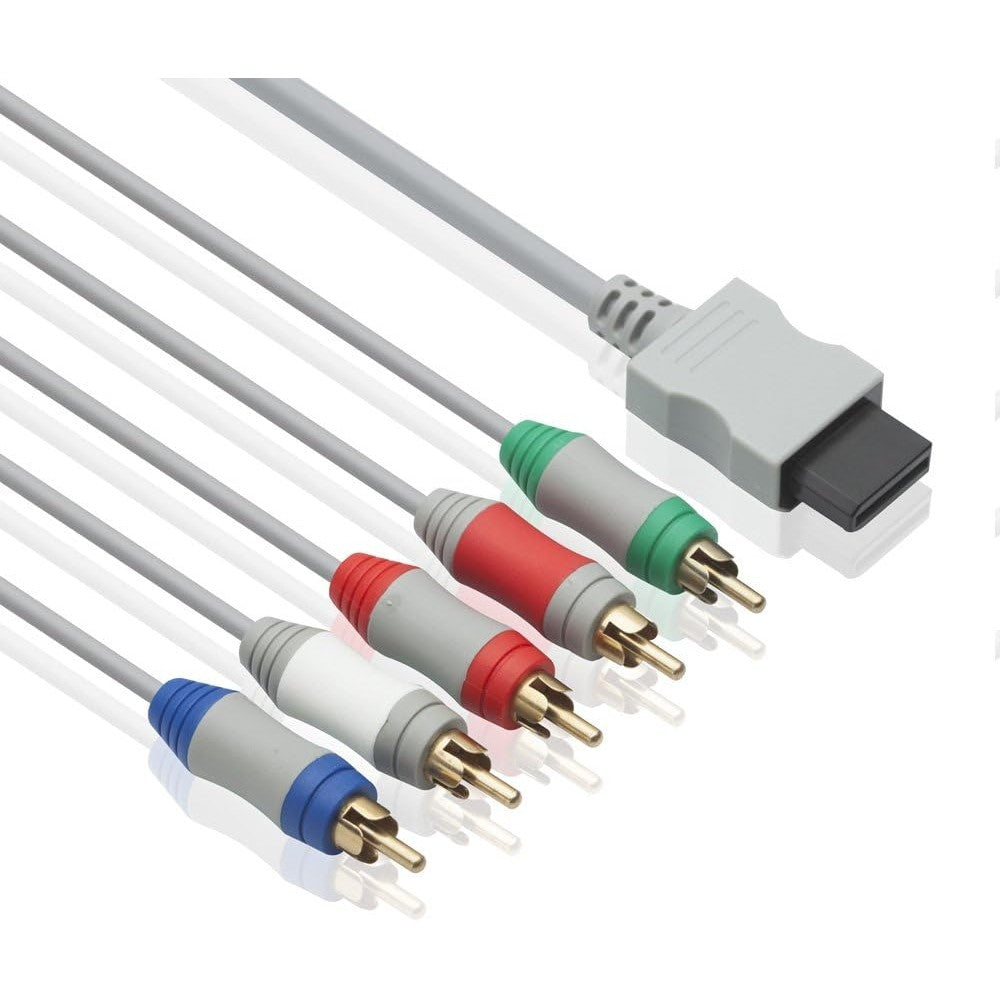 TENINYU Wii component audio video cable front view showcasing the multi out plug for gaming consoles