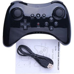 Linsuntop wireless pro controller for Wii U front view black gaming gamepad
