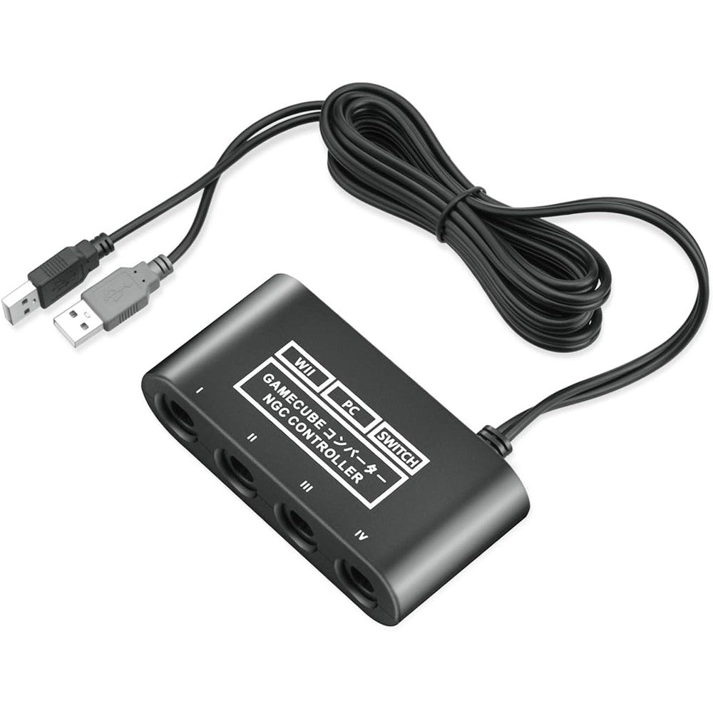 CLOUDREAM GameCube controller adapter front view showcasing four controller ports