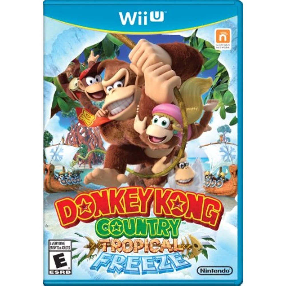 Nintendo Donkey Kong Country Tropical Freeze Wii U front view box art showcasing Donkey Kong and family