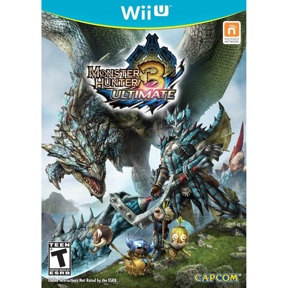 Capcom Monster Hunter 3 Ultimate front view packaging showing iconic dragon artwork