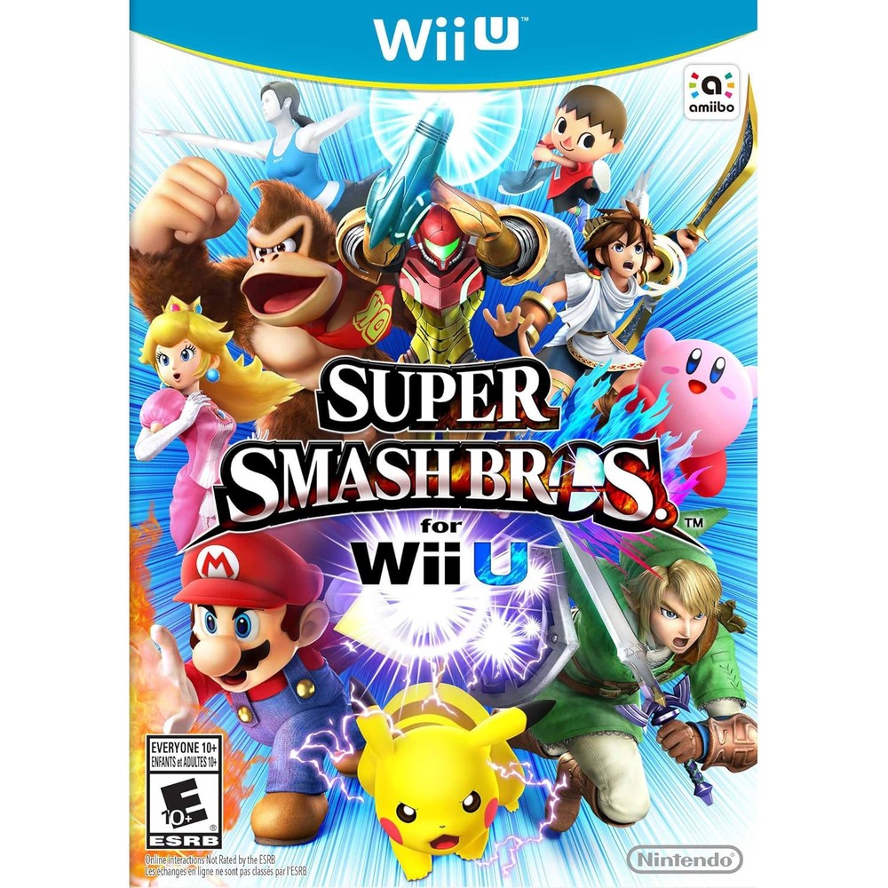 Nintendo Super Smash Bros Wii U front view retail box art packaging