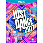Nintendo Just Dance 2017 Wii U video game retail box front view showing authentic artwork.