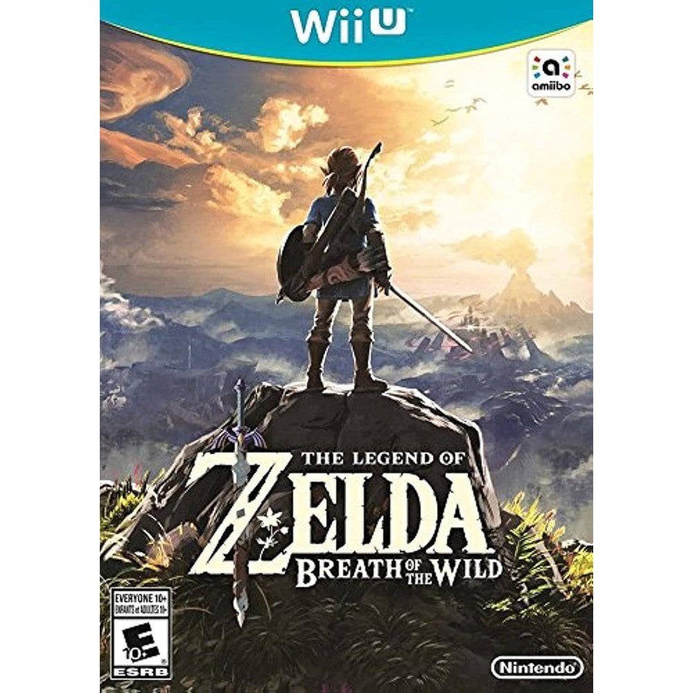 Nintendo The Legend of Zelda Breath of the Wild Wii U game front cover case view