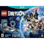 WB LEGO Dimensions Starter Pack Nintendo Wii U front retail box packaging showing characters and toy pad.